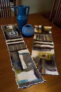 Nuno Felted Table Runner